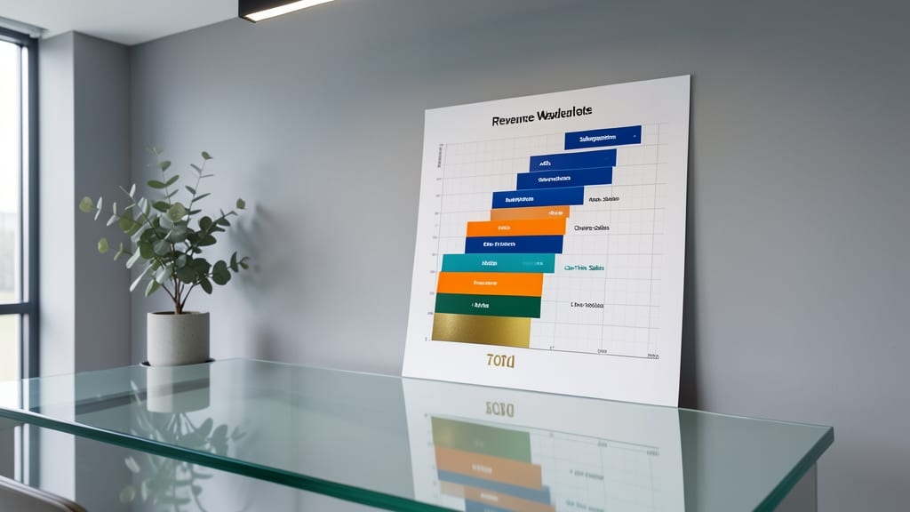 Infographic-Style Revenue Waterfall Chart