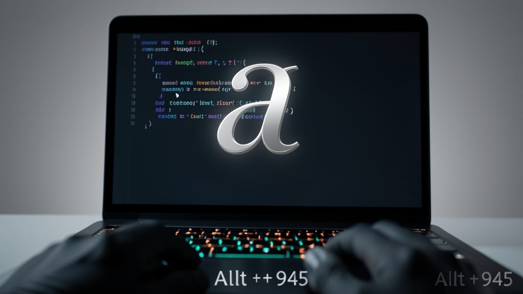 Alpha Symbol Using Alt + 945